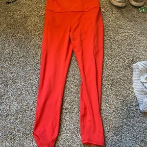 Water melon red leggings